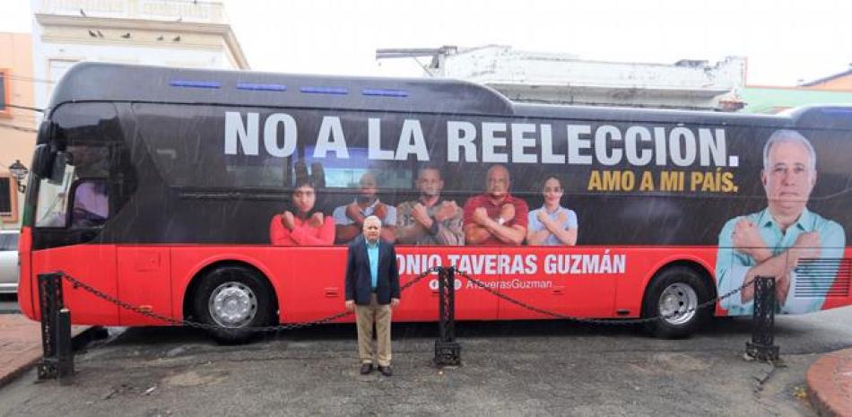 Acto. Antonio Taveras Guzmán encabezó un acto para lanzar su propuesta en contra de la reelección.