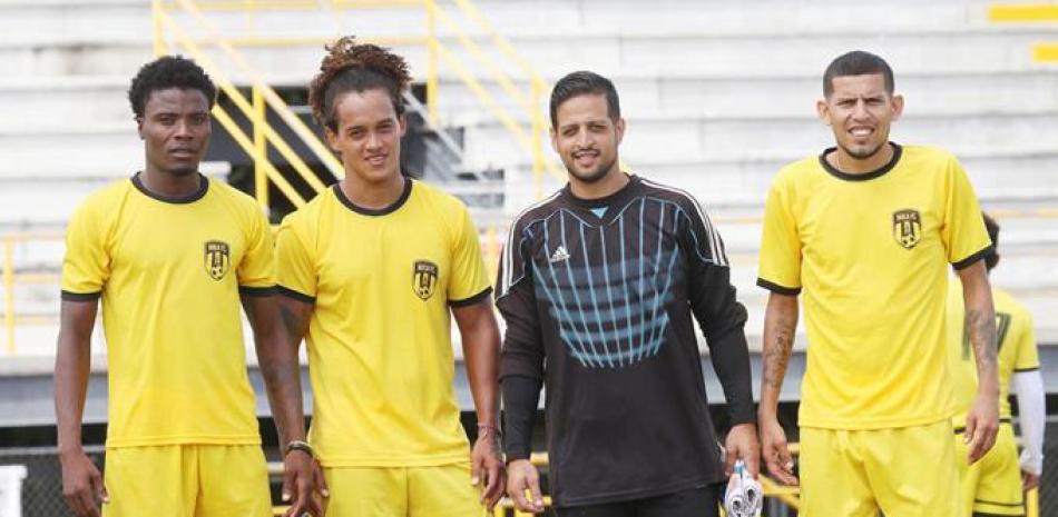 El haitiano Wilge Aristilde (Central), el colombiano Miguel Julio (Contención) y los venezolanos Adrián Rodríguez (Portero) y Joel Infante (Volante), nuevas incorporaciones del MOCA FC.