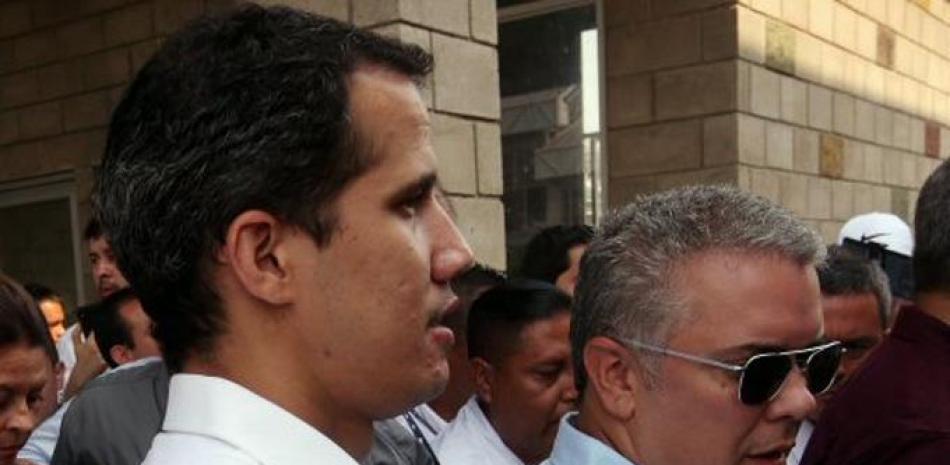 Presidente de Colombia, Iván Duque junto a Juan Guaidó