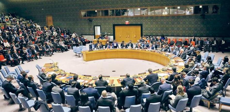 Discusiones. Aspecto de la reunión del Consejo de Seguridad de la ONU, ayer en la sede del organismo, para discurtir sobre la crisis venezolana.