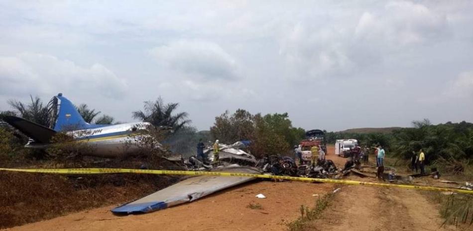 Imágenes avión. Foto Noticias Morrocoyeras Aguachica, Facebook