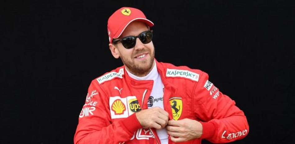 Sebastian Vettel durante la reunón con medios. / AP