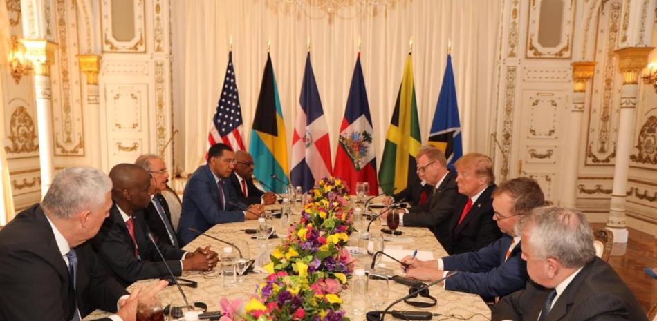 Reunión de Donald Trump con presidentes de Bahamas, Jamaica, Santa Lucía, Haití y República Dominicana.