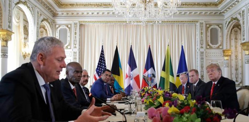 La reunión del presidente Donald Trump con los líderes caribeños se realizó a puertas cerradas. EFE