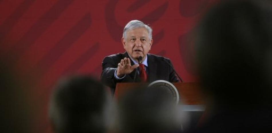 El presidente de México Andrés Manuel López Obrado durante su rueda de prensa matutina en Palacio Nacional, en Ciudad de México. EFE/Sáshenka Gutiérrez