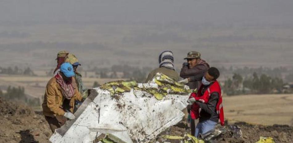 Fotografía de avión accidentado de Ethiopian.