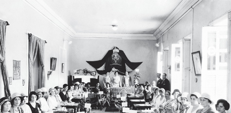 Primera Asamblea Nacional de las delegadas de la Acción Feminista Dominicana, en 1932.