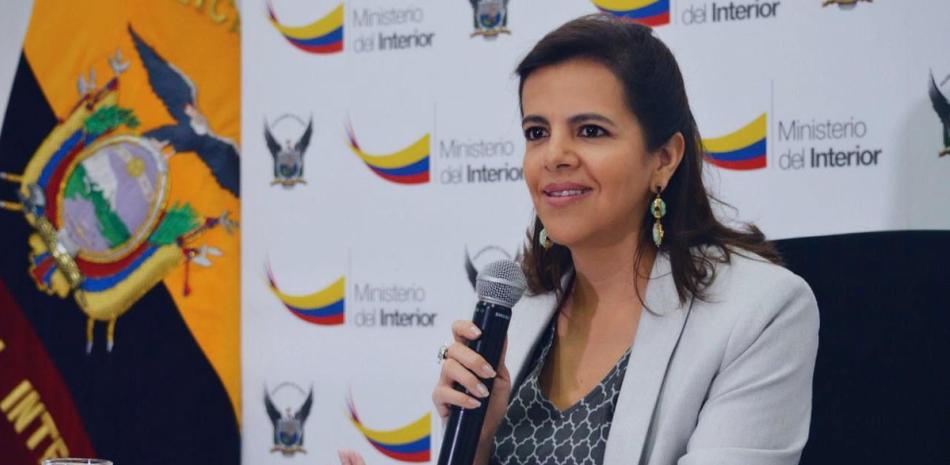 Ministra ecuatoriana del Interior, María Paula Romo.
