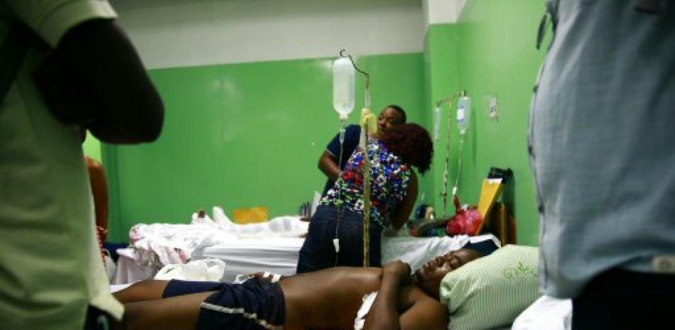 Uno de los heridos de Haití.