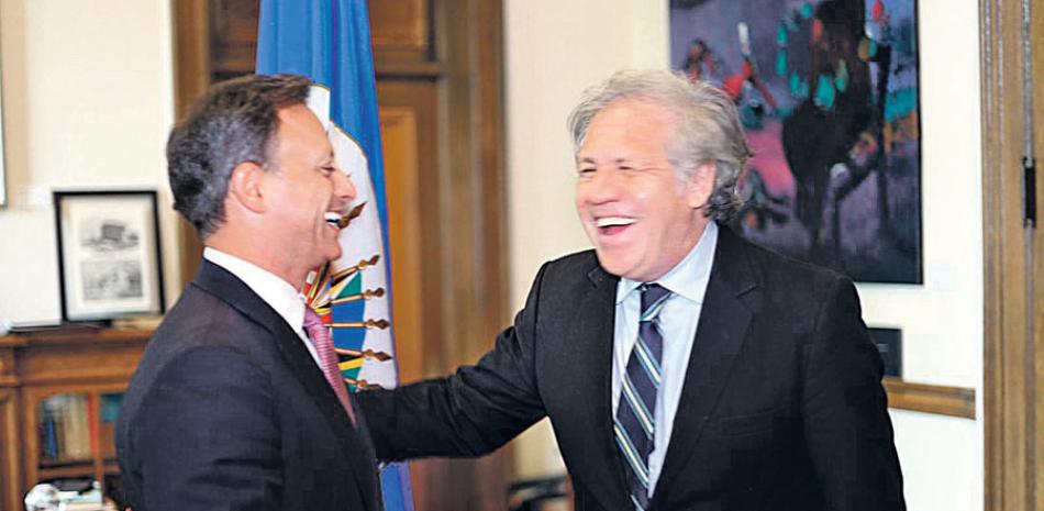 Jean Alan Rodríguez y Luis Almagro, durante un momento de la reunión entre ambos en Washington.