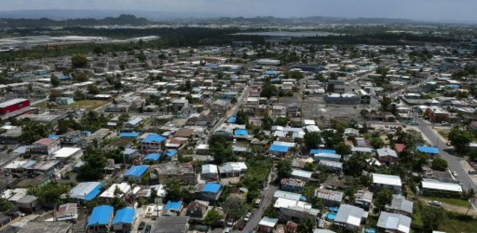Casas de Puerto Rico que poseen techos azules. Foto AP.