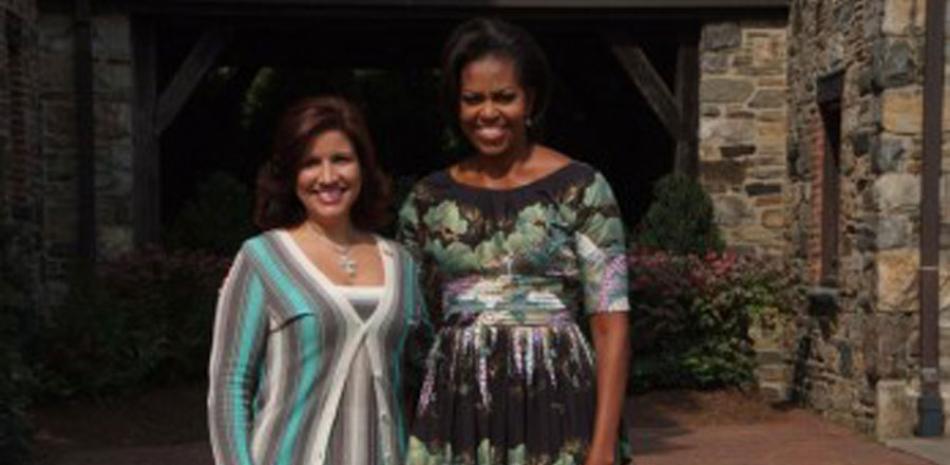 Margarita Cedeño y Michelle Obama. ARCHIVO