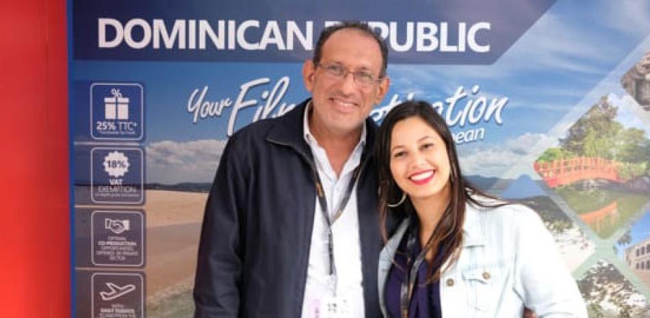 Luis Cepeda y Zamantha Díaz en Cannes. SUMINISTRADA