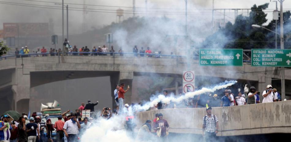 Una protesta en Honduras.