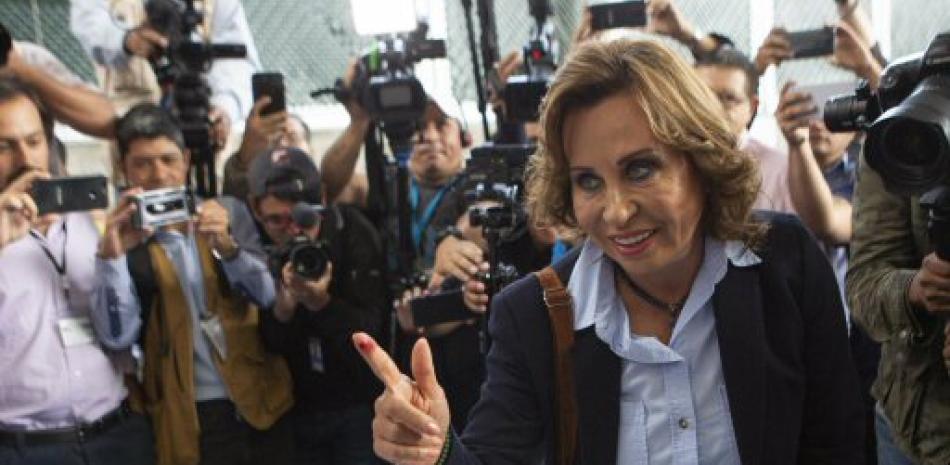 La exprimera dama y candidata socialdemócrata a la Presidencia, Sandra Torres. Foto AP.