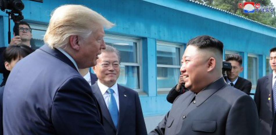 Donald Trump y Kim Jong Un. Foto AP.