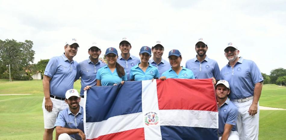 Selección dominicana de golf que participó en los Campeonatos Amateurs del Caribe.