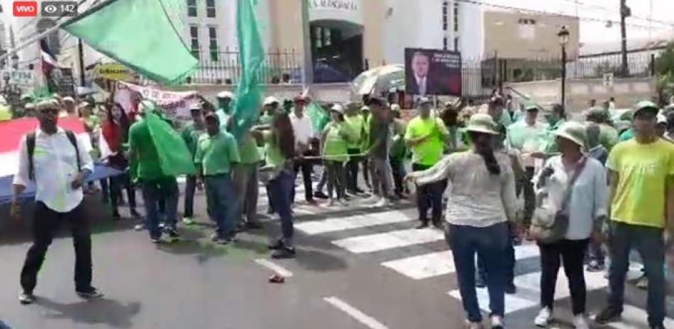Captura de transmisión en vivo Marcha Verde en Santiago
