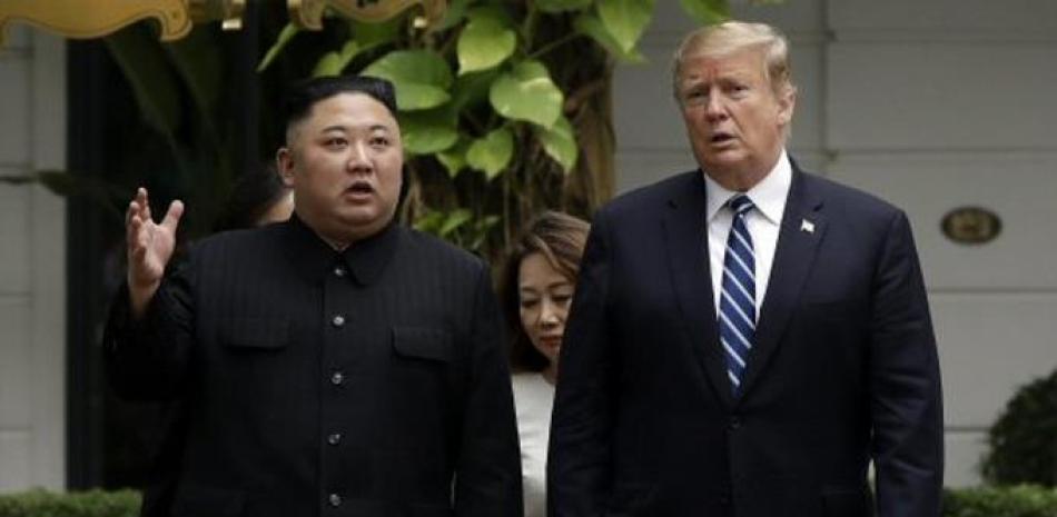 Kim Jong Un junto a Donald Trump. Imagen de archivo.