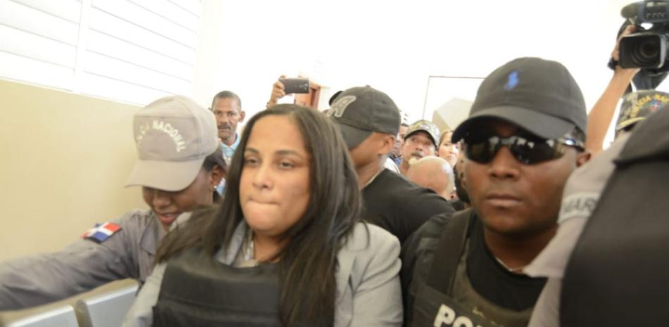 Carmen Jissel Núñez Peña, exfiscal de Monte Cristi, esperaba juicio ayer. ONELIO DOMÍNGUEZ
