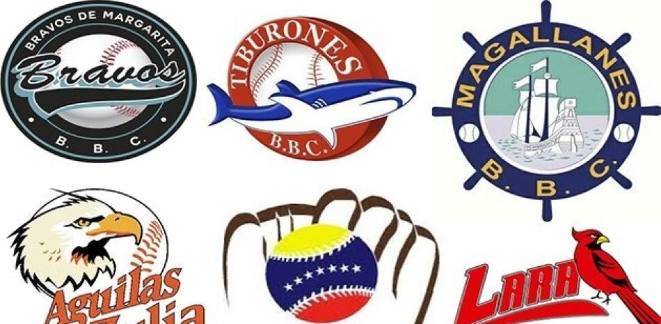 Logos de la LVBP y de los equipos que la conforman.