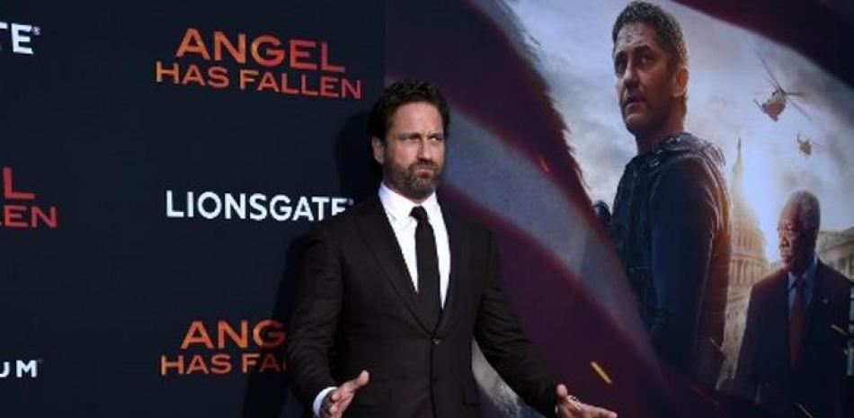 Gerard Butler durante el estreno de "Angel Has Fallen". El nuevo thriller político lleno de acción de Lionsgate debutó en la taquilla de América del Norte con un estimado de $ 21.3 millones en ventas de boletos. Valerie Macon/AFP.