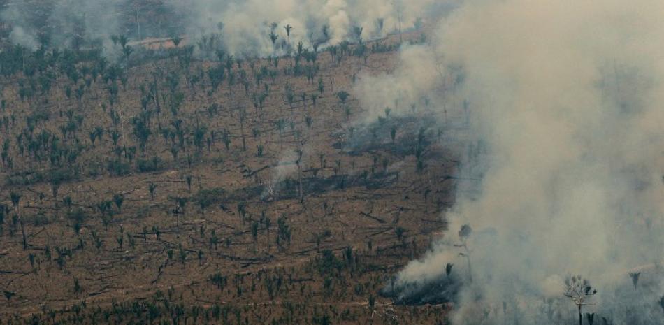 Foto del incendio en las Amazonas. Crédito AFP