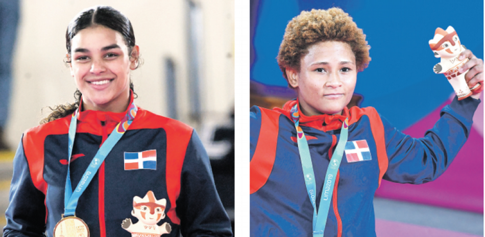 1- Pamela Rodríguez, oro en karate. 2- Estefania Soriano, oro en judo.