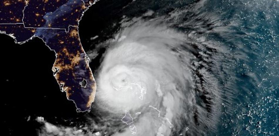 Foto satelital del huracán Dorian. / AFP