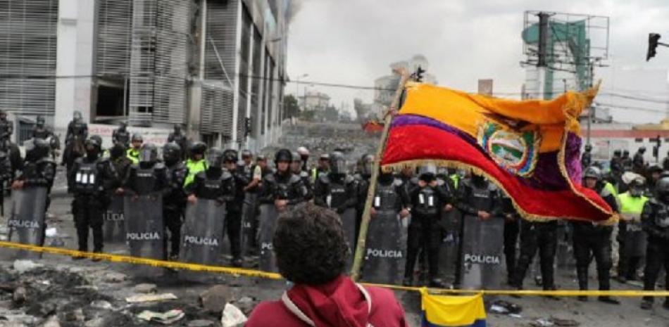 Ambiente de tensión que se vive en Ecuador. Foto: AP.