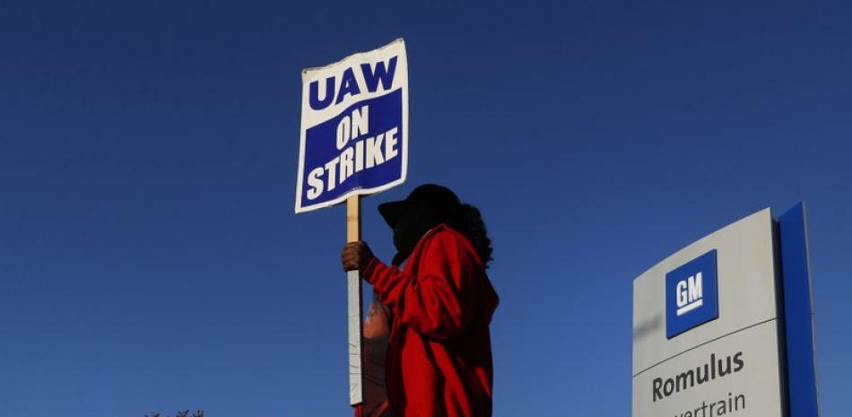 Un protestante de la huelga contra General Motors