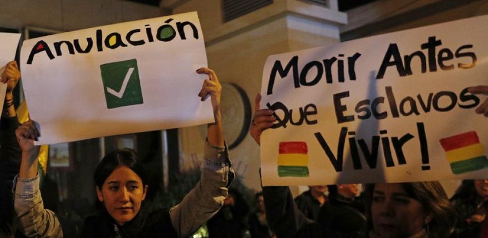 Protestas en Bolivia por la elección de Evo Morales. / AP