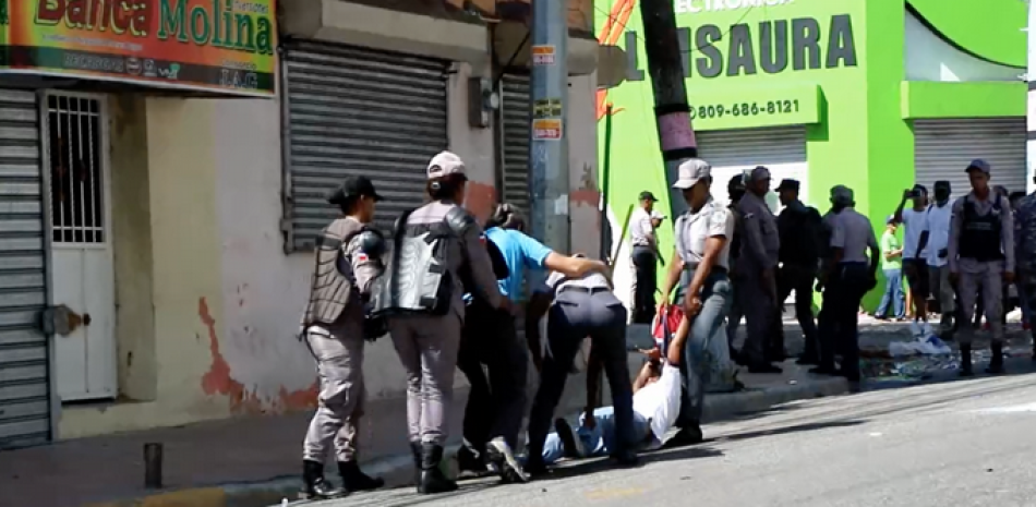 Manifestantes heridos tras la caminata de ayer domingo. FUENTE EXTERNA