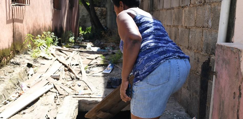Cisterna donde fue encontrado el cadaver de la niña.Fotos Raúl Asencio