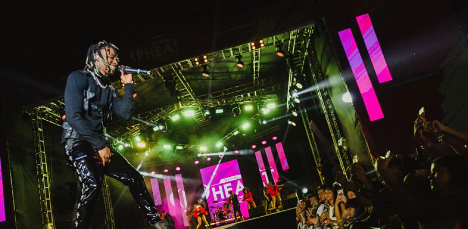 El Nene La Amenazzy durante su show en el Festival Heat 2019, en Punta Cana. ENVIADA