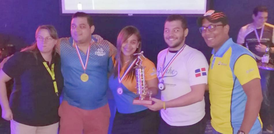 Equipo Banreservas que se coronó campeón del torneo interbancario.