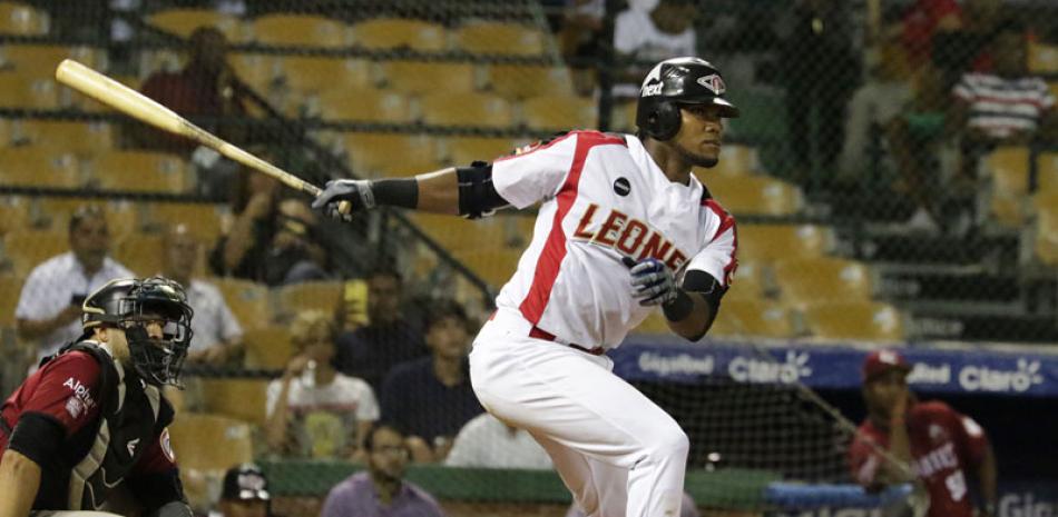 Franchy Cordero fue uno de los héroes ofensivos del equipo de los Leones del Escogido.