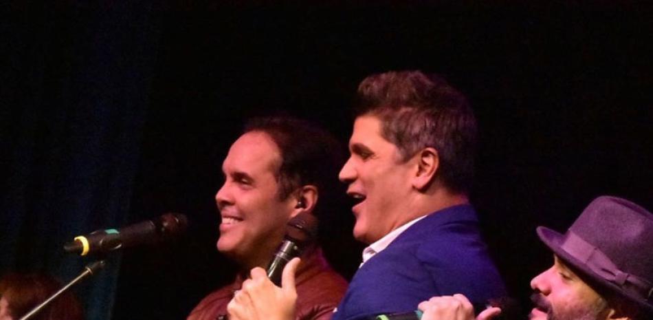 Frank Ceara, Eddy Herrera y Pavel Núñez cantaron el pasado lunes en Escenario 360. FUENTE EXTERNA