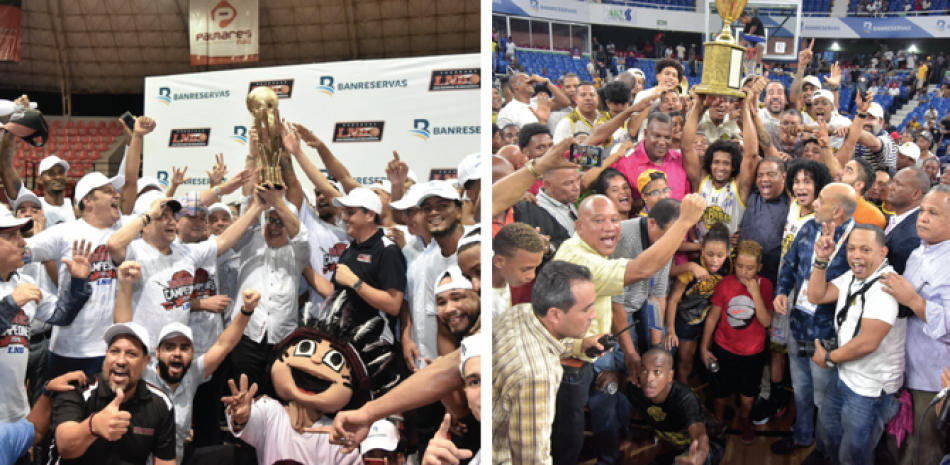 Los Indios de San Francisco de Macorís, en la LNB, y el club Rafael Barias en el superior del Distrito Nacional levantaron las copas de campeón.