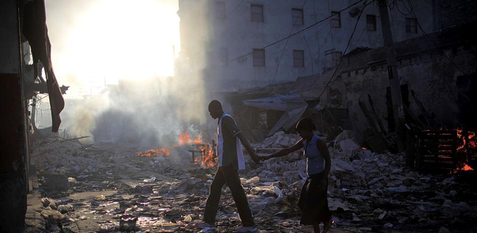 Imagenes del Terremoto de Haití ocurrido hace diez años. AFP