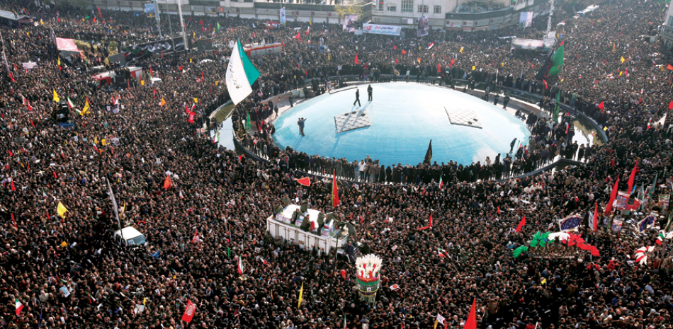 Una multitud, estimada en más de un millón de iraníes, despidió los restos del general Qassim Suleimani. ARCHIVO