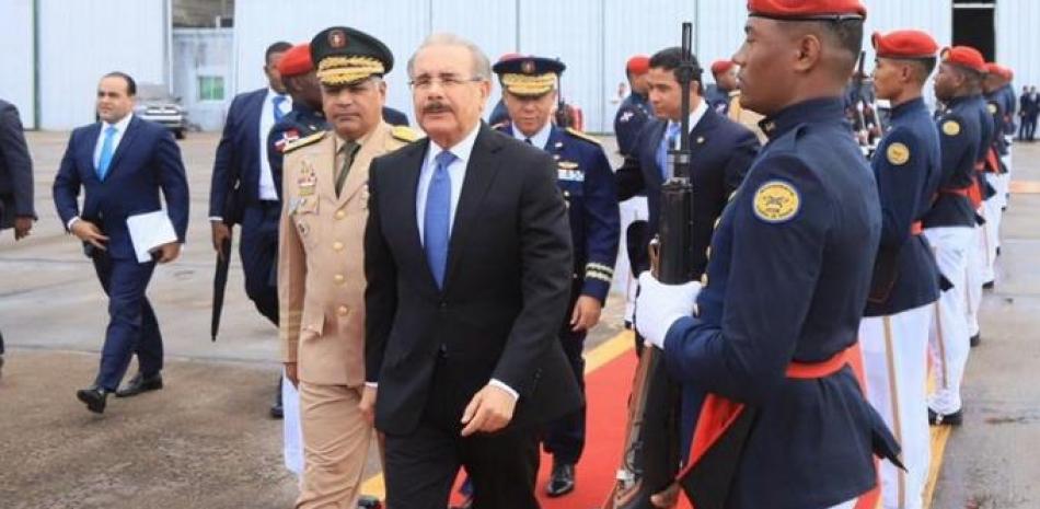 Fotografía del presidente Danilo Medina tras partir con destino a Guatemala. Crédito Instagram