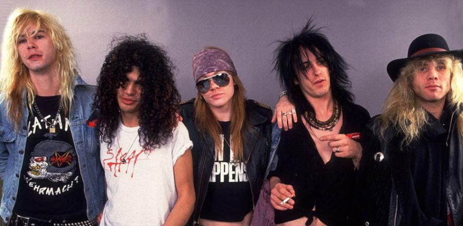 Duff McKagan, Slash, Axl Rose, Izzy Stradlin y Steven Adler. ARCHIVO/ LISTÍN DIARIO