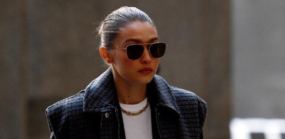 Gigi Hadid llega al tribunal penal de Manhattan, el 16 de enero de 2020, en la ciudad de Nueva York. Johannes Eisele/AFP.