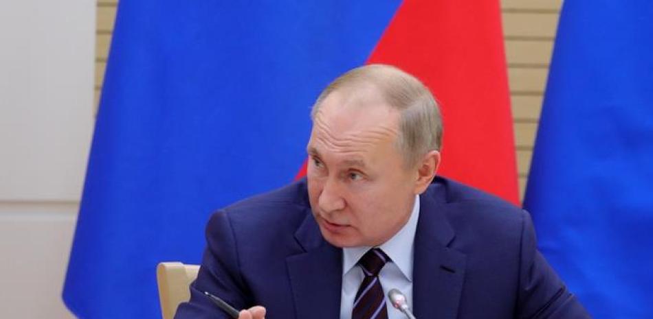 Vladimir Putin, durante su dircuso. / EFE