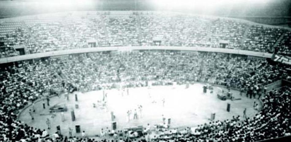 Aparte del Estadio Olímpico, el Palacio de los Deportes (como se ve en esta imagen) fue uno de los escenarios del Festival Siete Días con el Pueblo, en 1974. ARCHIVO
