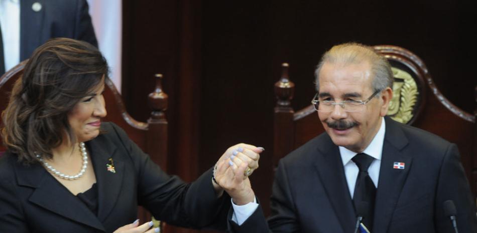 Ayer el presidente Danilo Medina pronunció su último discurso ante la Asamblea Nacional, pues este año finaliza su gestión que comenzó en el 2012. JORGE CRUZ/LD