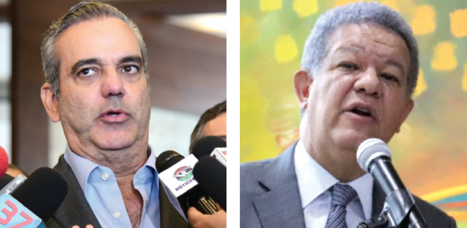 Luis Abinader, del PRM, y Leonel Fernández, de Fuerza del Pueblo no tienen vice aún.