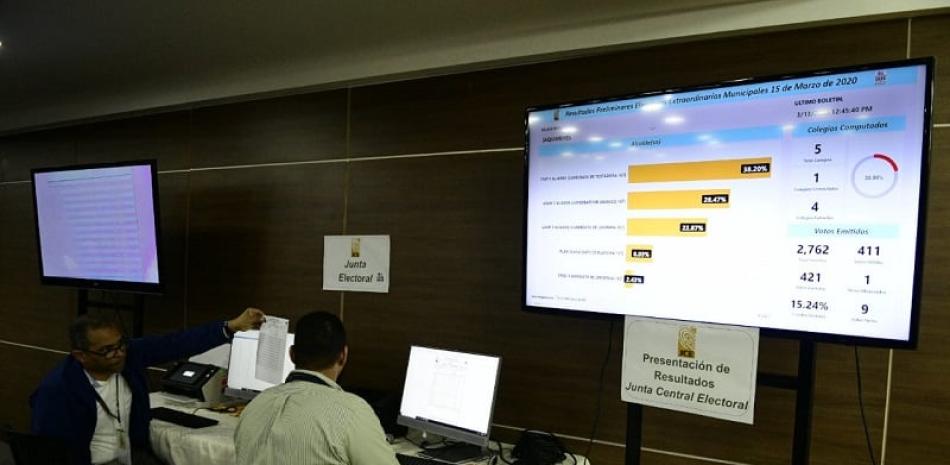 Simulacro de cómo operará el circuito de cómputo electoral. / Foto: Víctor Ramírez