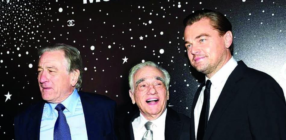 Robert De Niro, Martin Scorsese y Leonardo DiCaprio. Ambos son habituales en las películas del veterano director. Luego figuran Quentin Tarantino y Samuel L. Jackson. ARCHIVO